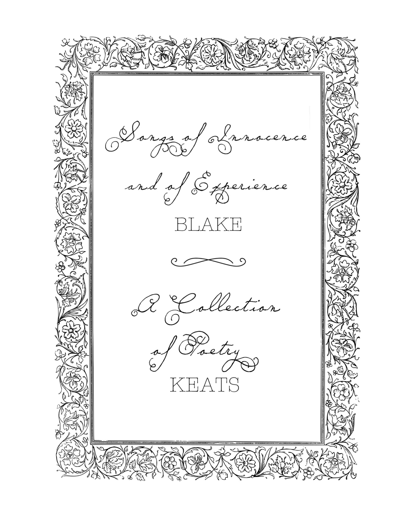 A Collection of William Blake & John Keats