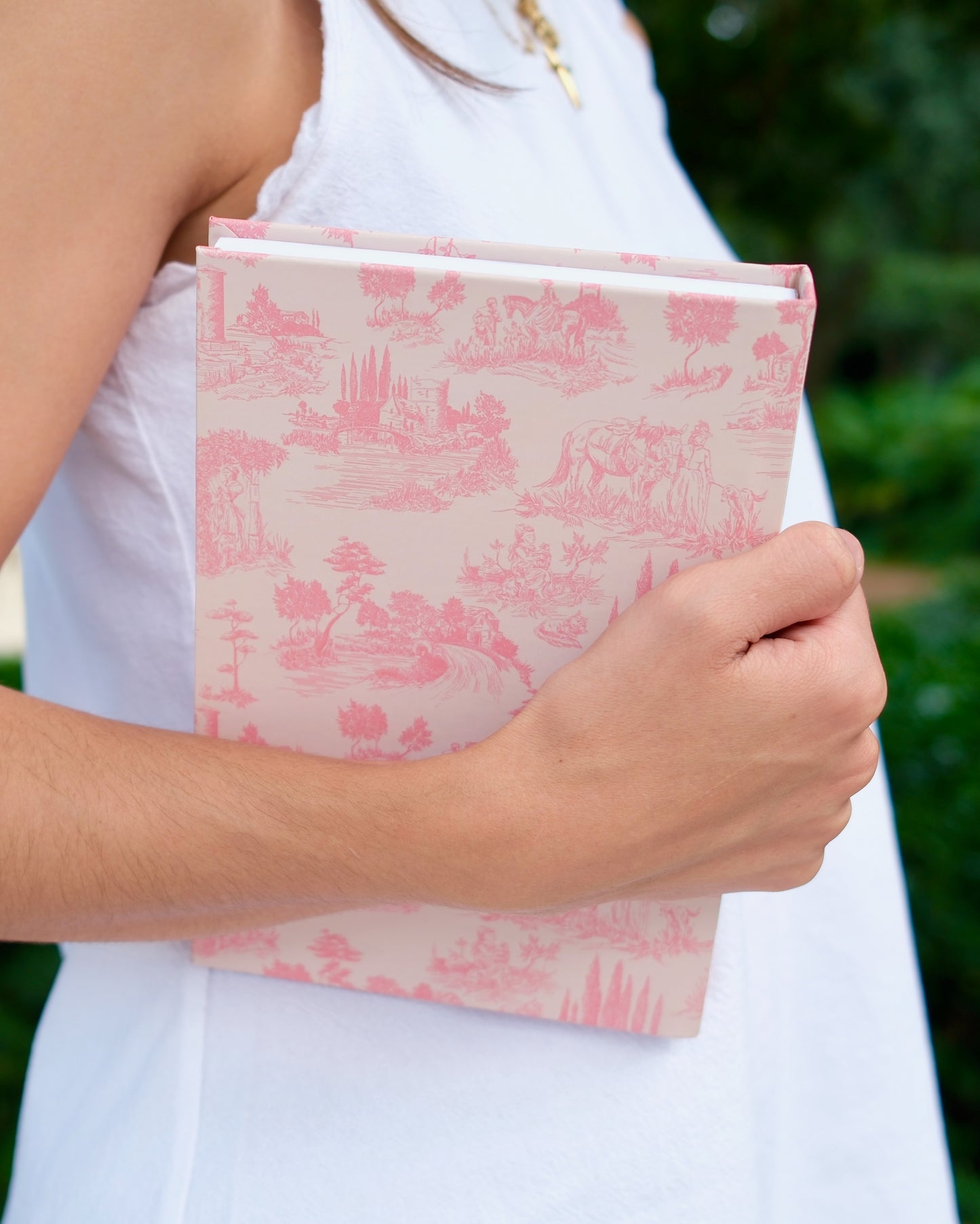 Pink Toile de Jouy Matte Hardcover Book